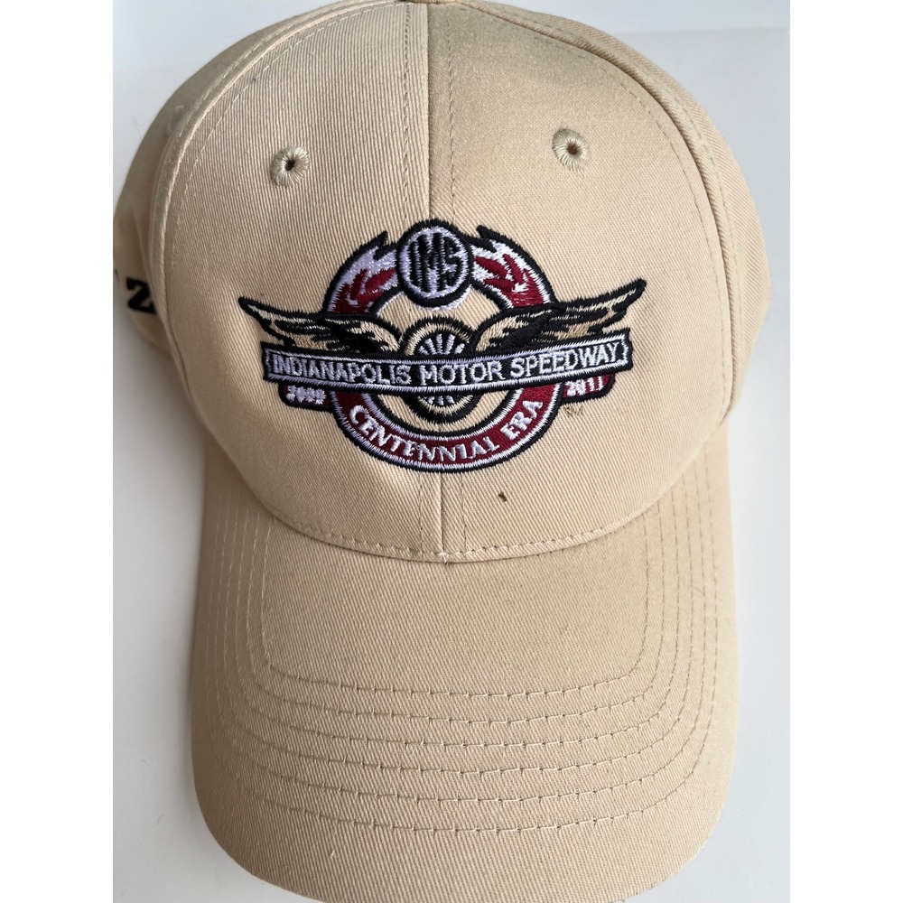 Indianapolis Motor Speedway Hat Centennial Era 2009-2011 Tan Lids Safety Cap Men